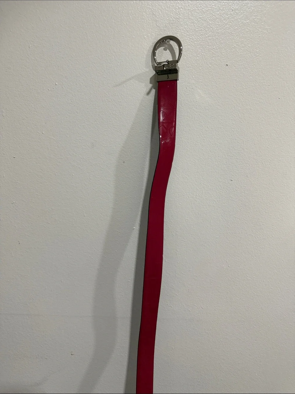 Women's Pink Leather Key Fob Strap with Metal Clip